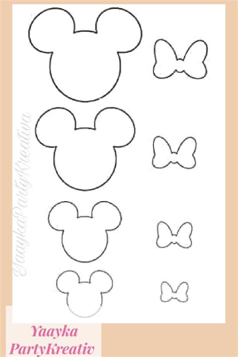 Molde O Plantilla De Mickey Mouse Mouse Crafts Minnie Mouse Bow Bow