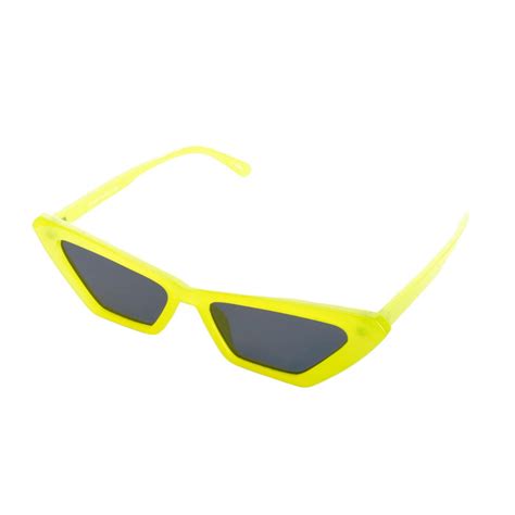 Neon Micro Cat Eye Sunglasses Tinted Lens Uv400 90s Rave Shades Retro