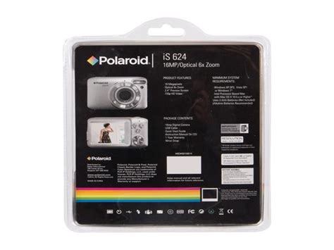 Polaroid Is624 Sil 16 Mp 6x Optical Zoom Digital Camera Silver