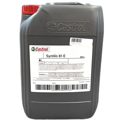 Castrol Syntilo 81 E Synthetic Coolant And Grinding Fluid 20l Canister