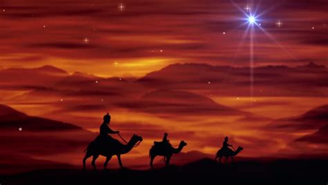 Three Wise Men Going To Bethlehem Christmas Magi And The Star Guiding
