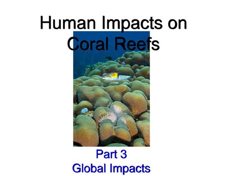 Ppt Human Impacts On Coral Reefs Powerpoint Presentation Free