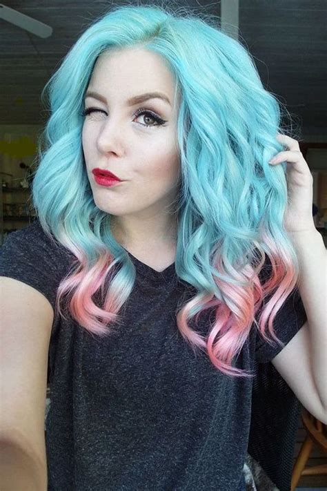 Color Ombre Hairstyles For Blond Hair Must Try Light Blue Hair Dyed