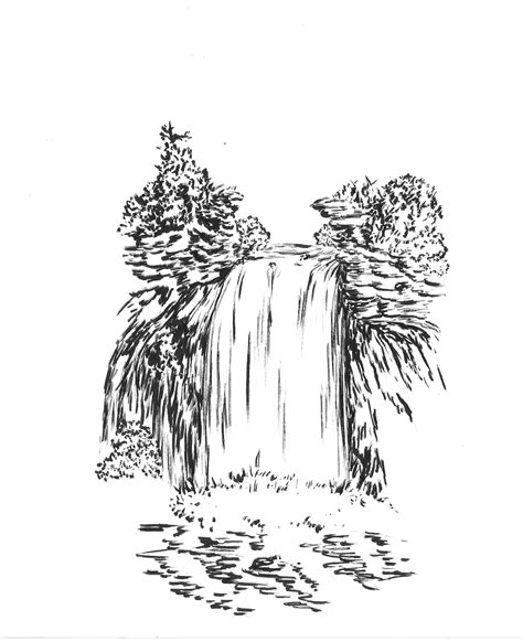 Waterfall Cartoon Drawing At Explore Collection Of