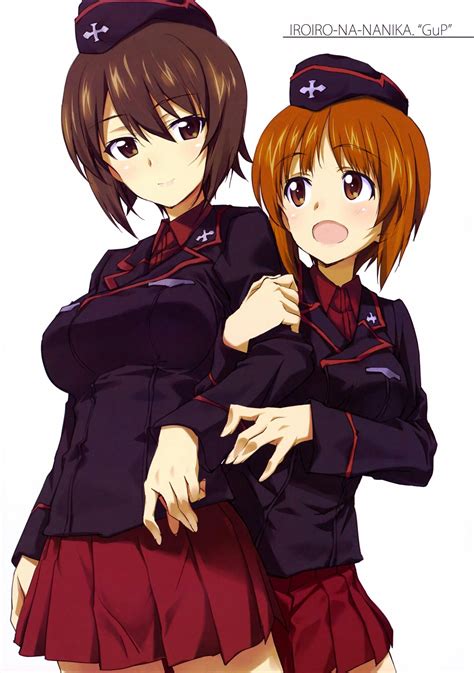 miho and maho nishizumi girls und panzer kawaii anime girl girls characters manga characters
