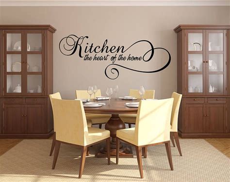 Kitchen Vinyl Wall Decal Kitchen The Heart Of The Home Etsy Kitchen
