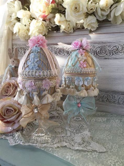 Shabby Victorian Easter Egg Romantic Egg Ornament Shabby Etsy