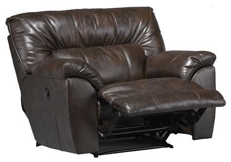 Extra Wide Faux Leather Cuddler Recliner With Casual Contemporary Style