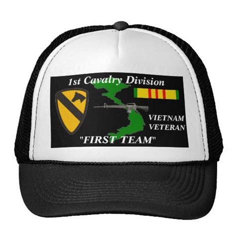 1st Cavalry Divisionfirst Teamvietnam Ball Caps Trucker Hat Zazzle