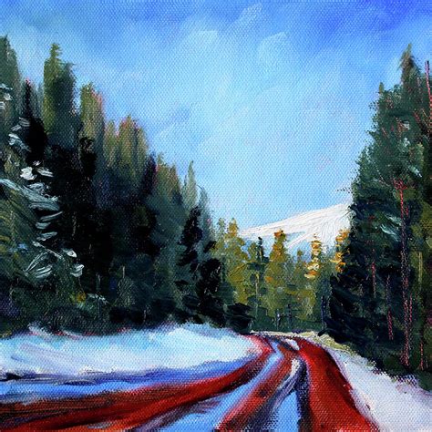 Winter Road Trip Painting By Nancy Merkle Fine Art America