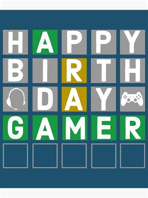 Happy Birthday Gamer Wordle Wordle Personalised Poster By