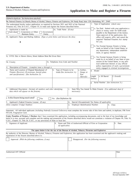Atf Form 1 Pdf Fillable Fill Out And Sign Online Dochub
