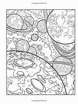 Outer Celestial Vorlagen Haven Skyscapes Mandalas Bleistiftzeichnungen Boheme Planète Mazurkiewicz Viatico Spaceman Ausmalen Erwachsenen sketch template