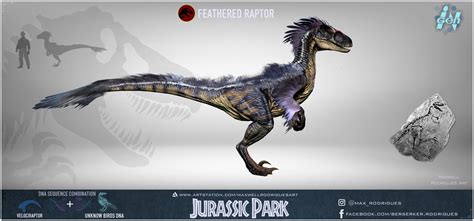 Artstation Jurassic Park Feathered Raptors Concept