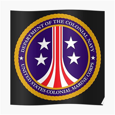 Colonial Marines Emblem Full Size Poster For Sale By Pcb1981 Redbubble