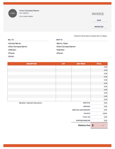 Download a free invoice template for all your contractor needs. Excel Invoice Template | Free Download | Invoice Simple