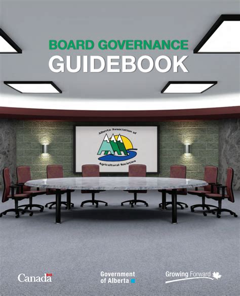 Board Governance Guidebook Alberta Association Of Agricultural Societies