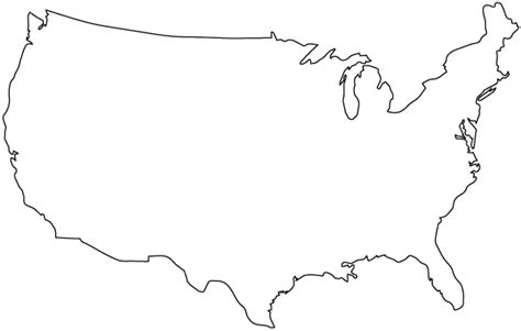American Map Outline Wayne Baisey
