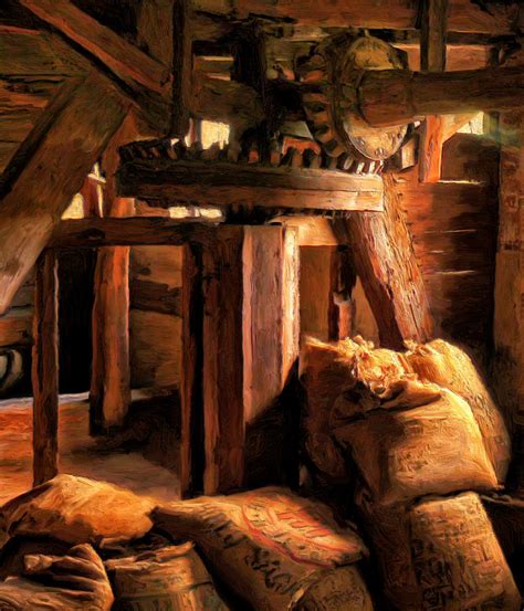 Inside The Old Mill Painting By Michael Pickett Fine Art America