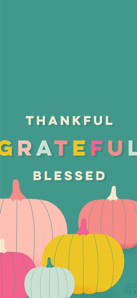 Download Grateful And Blessed Thanksgiving Iphone Wallpaper