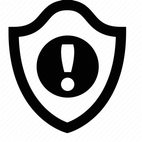 Alert Error Exclamation Protection Security Shield Warning Icon