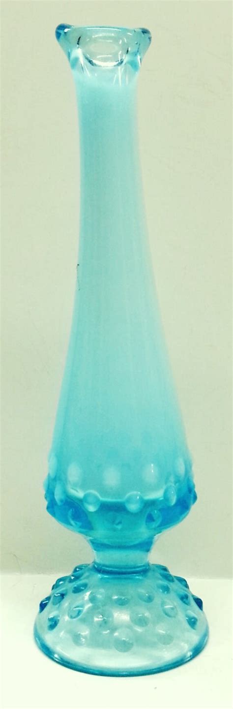 Fenton Blue Opalescent Glass Hobnail Pattern By Snowyowltreasures