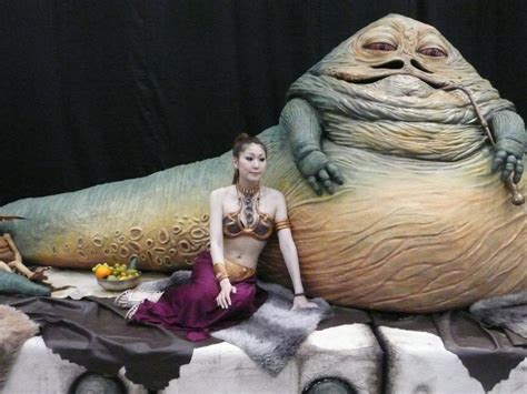 Jabba The Hutt Princess Leia Organa Solo Star Wars No Bangs Highres 1girl Alien Asian
