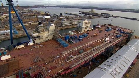 Fire Crews Called To Fire On Hms Queen Elizabeth Bbc News