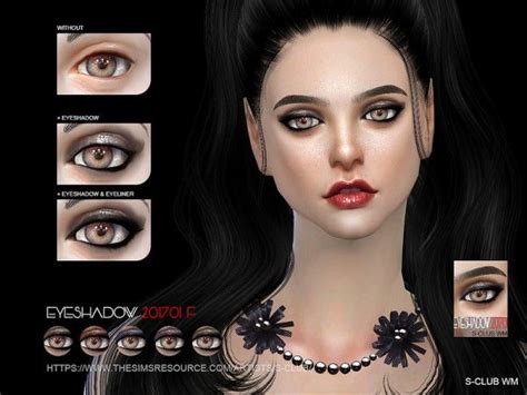 The Sims Resource Eyeshadow F201701 By S Club • Sims 4 Downloads