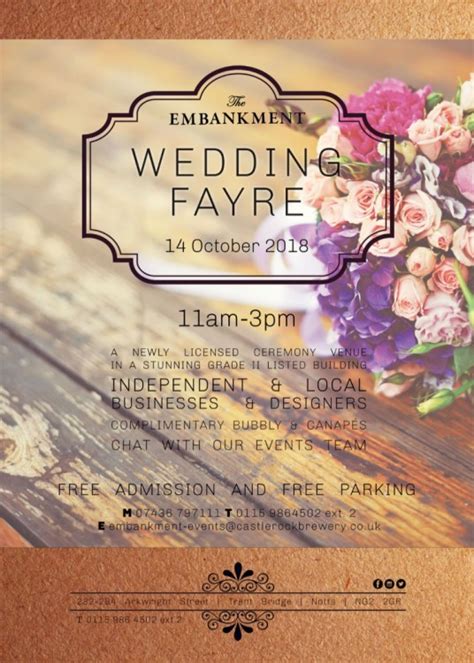 The Embankment Nottingham Wedding Fayre 14th October 2018