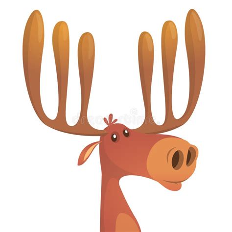 Tiny Cute Cartoon Moose Vector Moose Character Illustration Stock