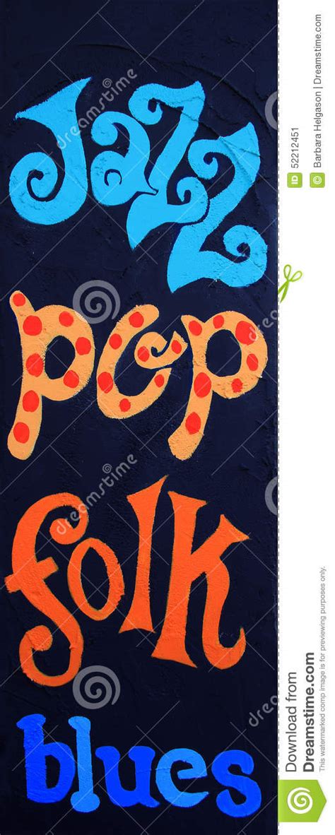 Jazz Pop Folk Blues Stock Image Image Of Hand Drawn 52212451
