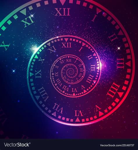 Time Machine Vector Image On Vectorstock In 2020 Galaxies Stars Cool
