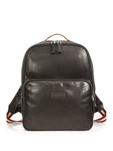 Bally Leather Backpack In Chocolate Brown For Men Lyst