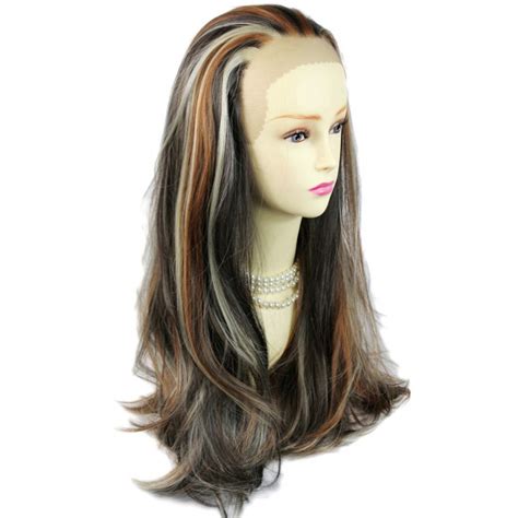 Wiwigs Amazing Lace Front Wig Blonde And Brown And Red Straight Long