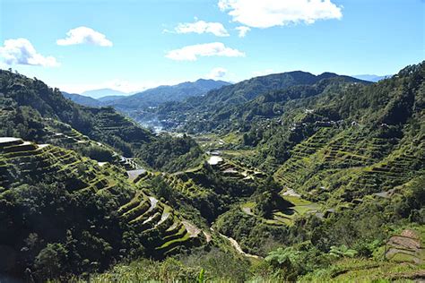 Irrigated Terraced Rice Fields In The Mountain Valley Of Ifugao Banaue