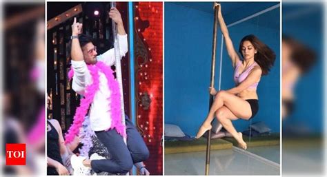Kriti Kharbanda And Pulkit Samrat Try Their Hand At Pole Dancing Hindi Movie News Times Of India