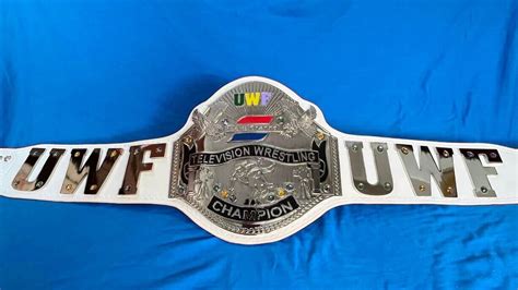 Uwf Television Wrestling Championship White Leather Belt