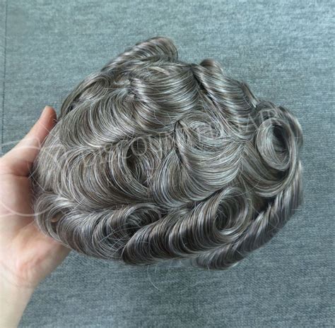 Hair color is the pigmentation of hair follicles due to two types of melanin: Natural Mens Toupee Hair Replacement Swiss Lace Bleach ...