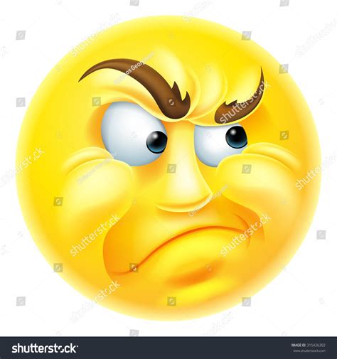 Angry Jealous Looking Emoticon Emoji Character 库存矢量图（免版税）315426302