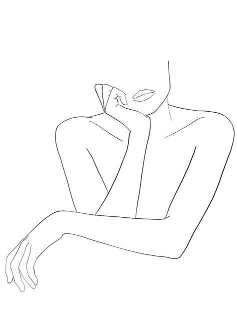 Woman Line Art Simple Prints Minimalist Home Decor Etsy Canada Line Art Drawings Abstract