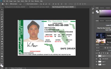 Florida Driver License Psd Template Free Download Mr Verify