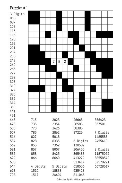Our website provides beautiful printable documents that one could customize and printing on your inkjet or laser light printing device. Free Downloadable Number Fill In Puzzle - # 001 - Get ...