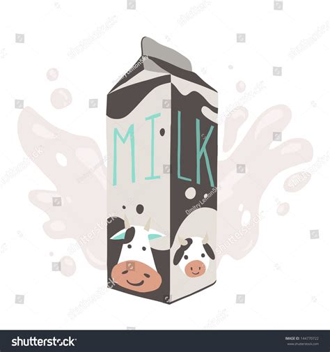 Carton Milk Vector Illustration Carton Milk Stock Vector Royalty Free