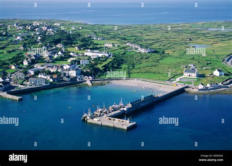 Kilronan The Main Harbour And Town On The Island Of Inishmore One Of