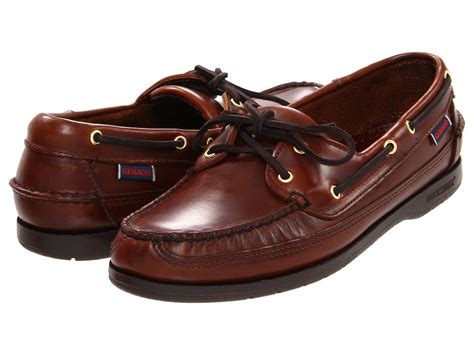 Sebago Leather Schooner 2 Eye Classic Boat Shoes In Brown For Men Lyst