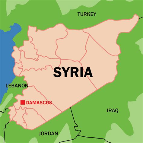 Syrien Karta Syria Map Maps Ezilon Political Asia Detailed Europa Karta