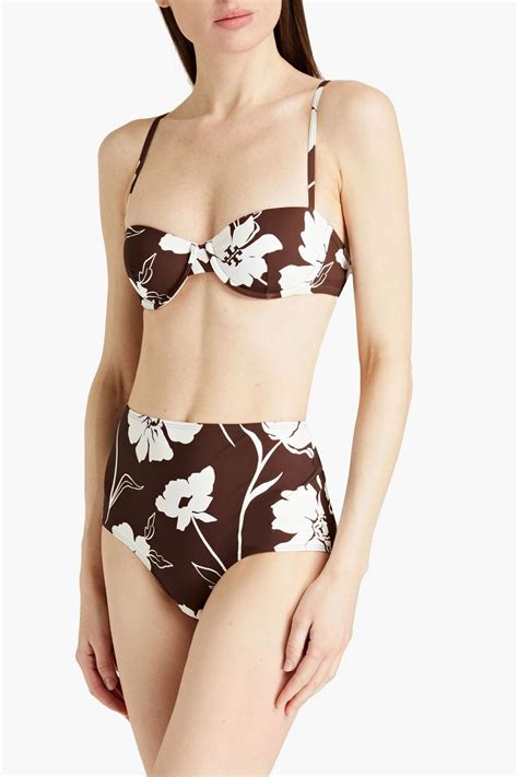 Tory Burch Floral Print Underwired Bikini Top The Outnet