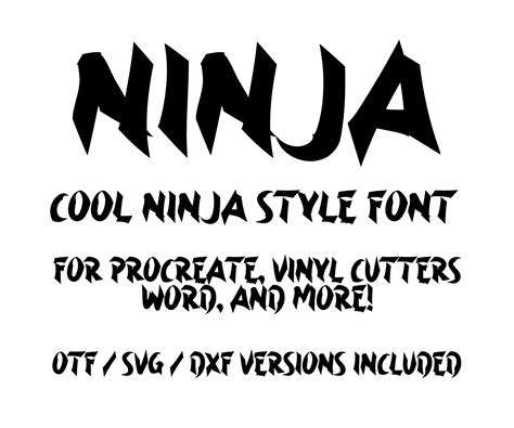 Ninja Font Ninja Font Svg Karate Font Svg Yin Yang Font For Etsy Ireland