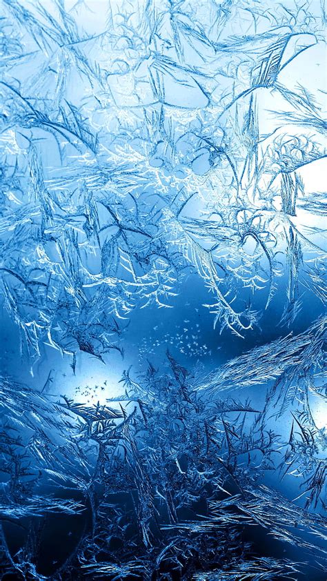 1080p Free Download Frosty Window Abstract Blue Cold Frost
